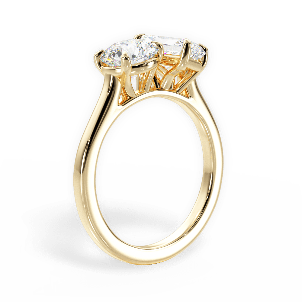 Georgia Radiant Cut Lab Grown Diamond 18Kt Yellow Gold Engagement Ring - View 3