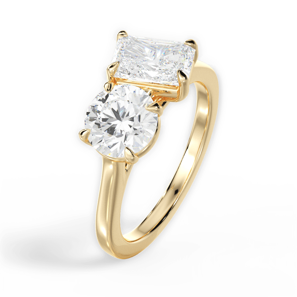 Georgia Radiant Cut Lab Grown Diamond 18Kt Yellow Gold Engagement Ring - View 4