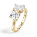 Lila Radiant Cut Lab Grown Diamond 18Kt Yellow Gold Engagement Ring - View 3