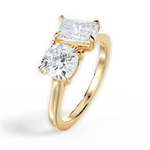 Ellen Radiant Cut Lab Grown Diamond 18Kt Yellow Gold Engagement Ring - View 3