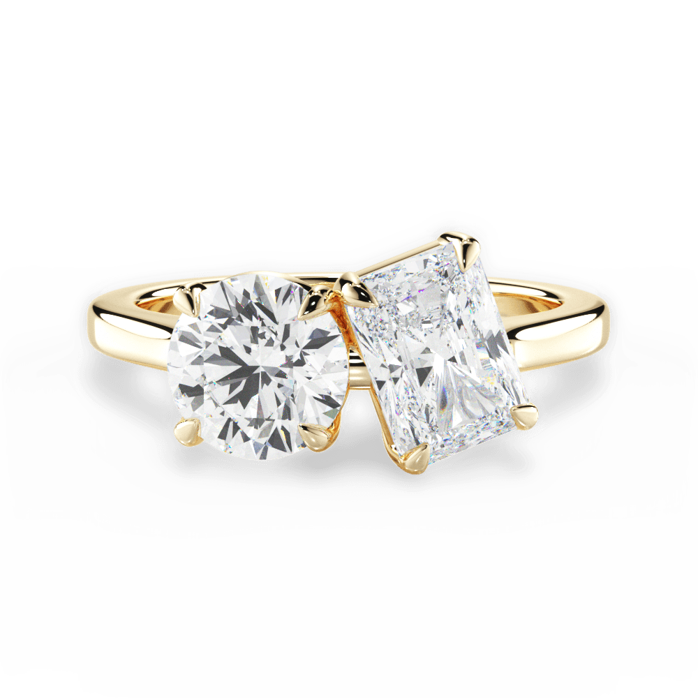 Georgia Radiant Cut Lab Grown Diamond 18Kt Yellow Gold Engagement Ring