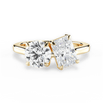 Georgia Radiant Cut Lab Grown Diamond 18Kt Yellow Gold Engagement Ring