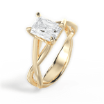 Aubrey Radiant Cut Lab Grown Diamond 18Kt Yellow Gold Engagement Ring - View 4