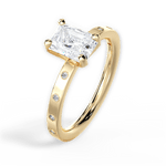 Carla Radiant Cut Lab Grown Diamond 18Kt Yellow Gold Engagement Ring - View 3