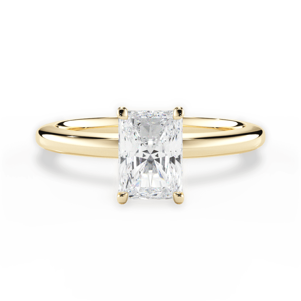 Cara Radiant Cut Lab Grown Diamond 18Kt Yellow Gold Engagement Ring