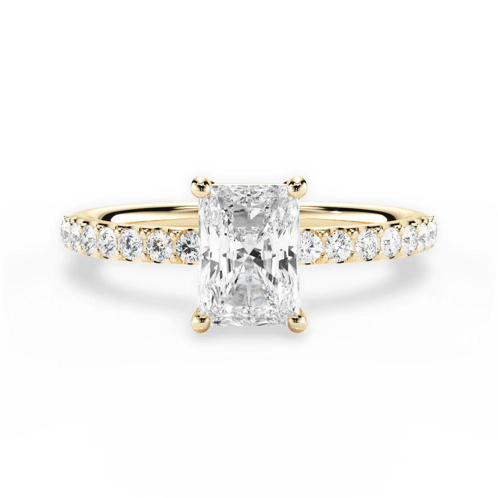 Elsie Radiant Cut Lab Grown Diamond 18Kt Yellow Gold Engagement Ring