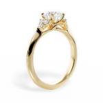 Celeste Round Cut Lab Grown Diamond 18Kt Yellow Gold Engagement Ring - View 4