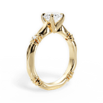 Claire Round Cut Lab Grown Diamond 18Kt Yellow Gold Engagement Ring - View 3