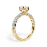 Kylie Round Cut Lab Grown Diamond 18Kt Yellow Gold Engagement Ring - View 4