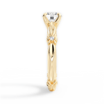 Claire Round Cut Lab Grown Diamond 18Kt Yellow Gold Engagement Ring - View 4