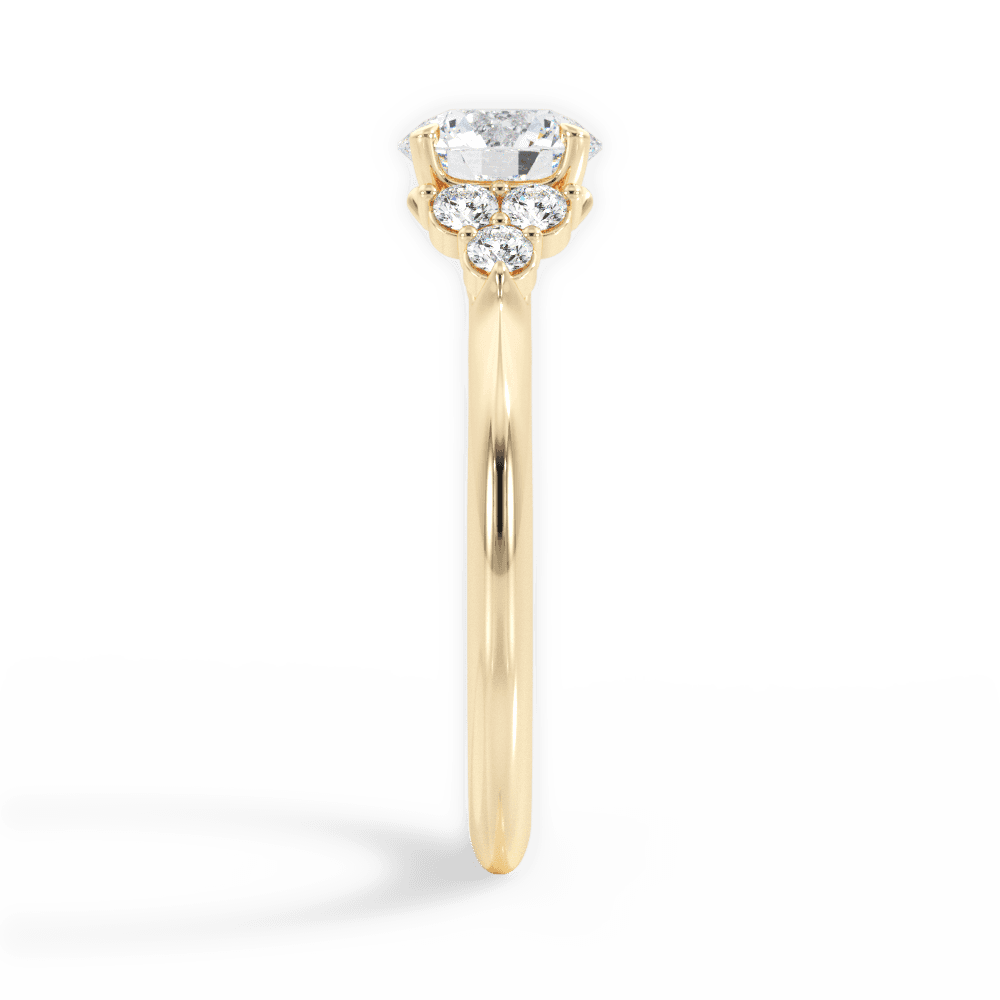 Celeste Round Cut Lab Grown Diamond 18Kt Yellow Gold Engagement Ring - View 2