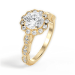 Jane Round Cut Lab Grown Diamond 18Kt Yellow Gold Engagement Ring - View 2