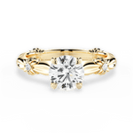 Claire Round Cut Lab Grown Diamond 18Kt Yellow Gold Engagement Ring