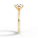 Alyssa Round Cut Lab Grown Diamond 18Kt Yellow Gold Engagement Ring - View 3