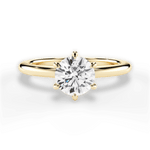 Alyssa Round Cut Lab Grown Diamond 18Kt Yellow Gold Engagement Ring