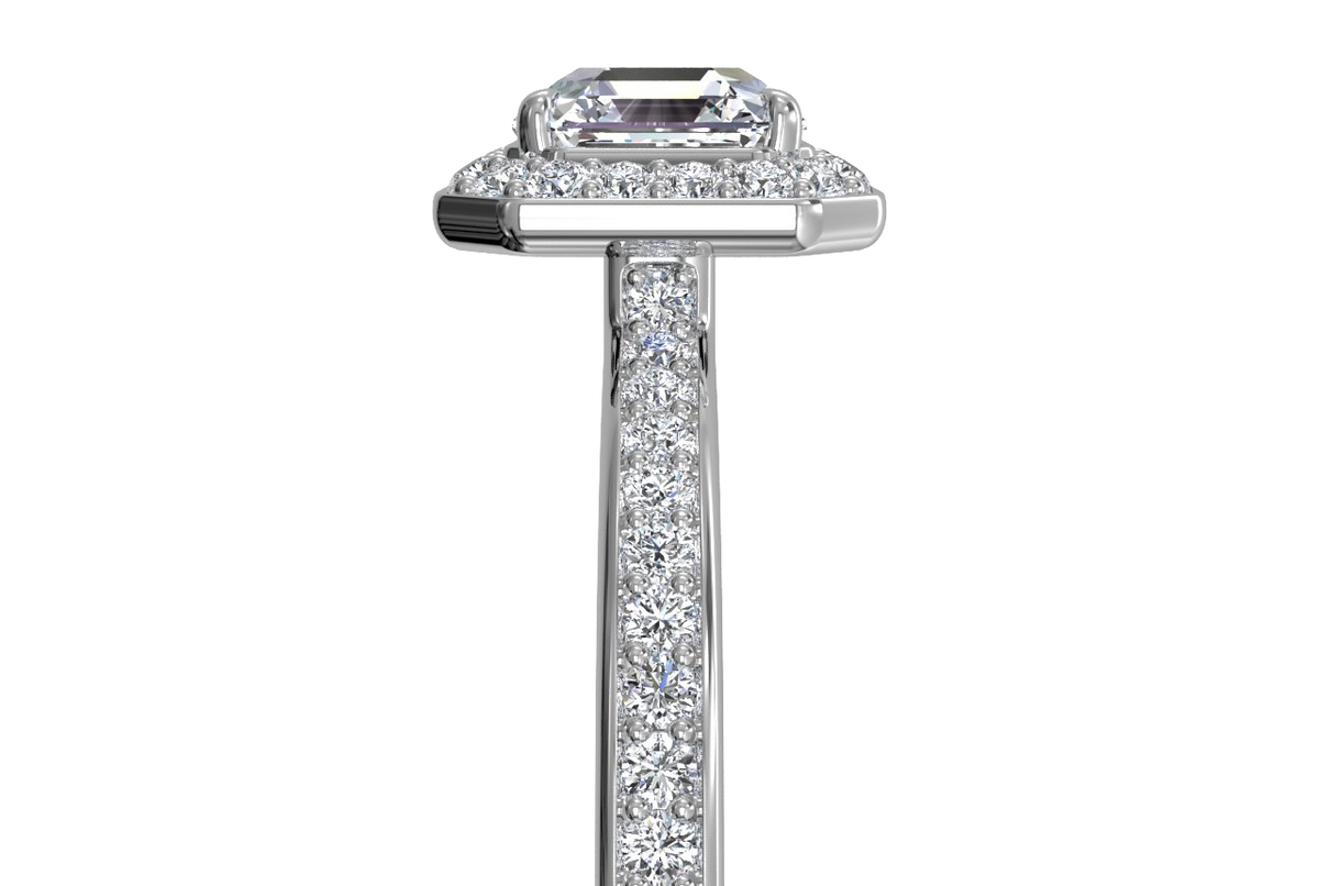 Karen Asscher Cut Lab Grown Diamond 14Kt White Gold Engagement Ring - View 3