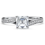 Elise Asscher Cut Lab Grown Diamond 14Kt White Gold Engagement Ring - View 3