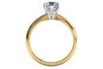 Amanda Asscher Cut Lab Grown Diamond 18Kt Yellow Gold Engagement Ring - View 2