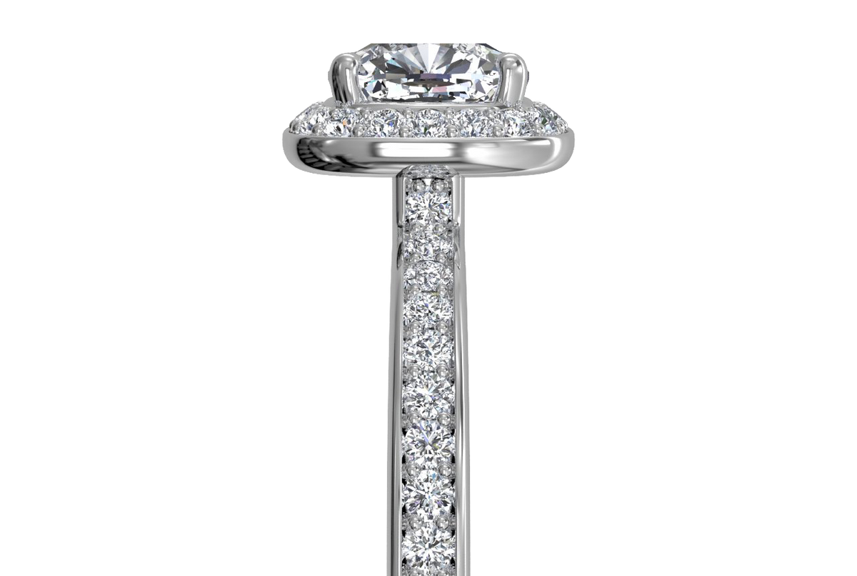 Karen Cushion Cut Lab Grown Diamond 14Kt White Gold Engagement Ring - View 3