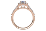 Kelly Cushion Cut Lab Grown Diamond 18Kt Rose Gold Engagement Ring - View 3