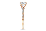 Elise Cushion Cut Lab Grown Diamond 18Kt Rose Gold Engagement Ring - View 4