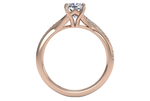 Elise Cushion Cut Lab Grown Diamond 18Kt Rose Gold Engagement Ring - View 2