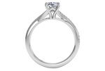 Elise Cushion Cut Lab Grown Diamond Platinum Engagement Ring - View 2