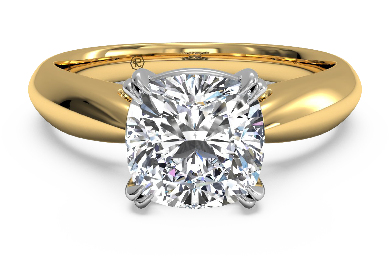 Camila Cushion Cut Lab Grown Diamond 18Kt Yellow Gold Engagement Ring