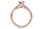 Elise Emerald Cut Lab Grown Diamond 18Kt Rose Gold Engagement Ring - View 2
