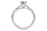 Elise Emerald Cut Lab Grown Diamond Platinum Engagement Ring - View 2