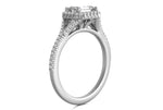 Kate Emerald Cut Lab Grown Diamond 18Kt White Gold Engagement Ring - View 2