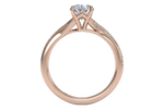 Elise Oval Cut Lab Grown Diamond 18Kt Rose Gold Engagement Ring - View 2