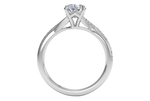 Elise Oval Cut Lab Grown Diamond 14Kt White Gold Engagement Ring - View 2