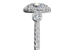 Julia Oval Cut Lab Grown Diamond Platinum Engagement Ring - View 2