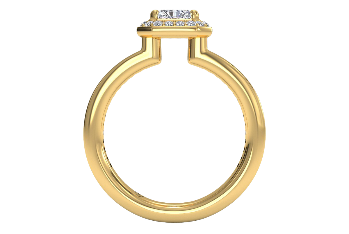 Karen Radiant Cut Lab Grown Diamond 18Kt Yellow Gold Engagement Ring - View 2