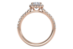 Leah Radiant Cut Lab Grown Diamond 18Kt Rose Gold Engagement Ring - View 3