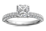 Kylie Radiant Cut Lab Grown Diamond 14Kt White Gold Engagement Ring - View 3