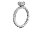 Kylie Radiant Cut Lab Grown Diamond Platinum Engagement Ring - View 2