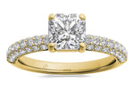 Kylie Radiant Cut Lab Grown Diamond 18Kt Yellow Gold Engagement Ring - View 3