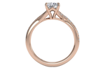 Elise Radiant Cut Lab Grown Diamond 18Kt Rose Gold Engagement Ring - View 2