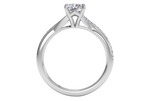 Elise Radiant Cut Lab Grown Diamond 14Kt White Gold Engagement Ring - View 2