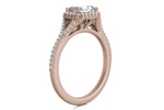 Kate Radiant Cut Lab Grown Diamond 18Kt Rose Gold Engagement Ring - View 2
