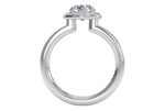 Karen Round Cut Lab Grown Diamond Platinum Engagement Ring - View 3