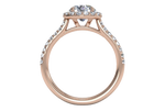 Leah Round Cut Lab Grown Diamond 18Kt Rose Gold Engagement Ring - View 3