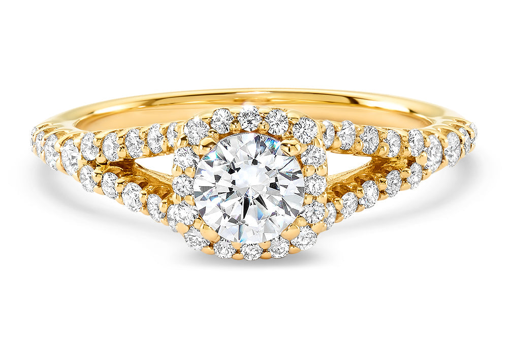 Kelly Round Cut Lab Grown Diamond 18Kt Yellow Gold Engagement Ring - View 4