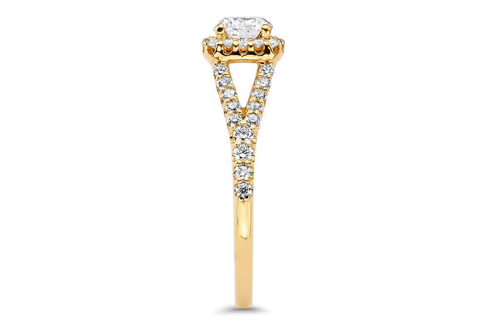 Kelly Round Cut Lab Grown Diamond 18Kt Yellow Gold Engagement Ring - View 5