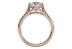 Connie Round Cut Lab Grown Diamond 18Kt Rose Gold Engagement Ring - View 2