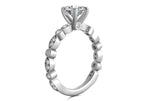 Eva Round Cut Lab Grown Diamond 18Kt White Gold Engagement Ring - View 2