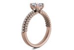 Hailey Round Cut Lab Grown Diamond 18Kt Rose Gold Engagement Ring - View 2