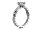 Hailey Round Cut Lab Grown Diamond 14Kt White Gold Engagement Ring - View 2